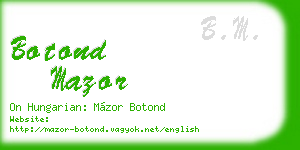 botond mazor business card